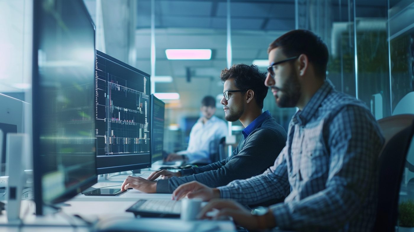 Equipo de operaciones observando un flujo automatizado en una pantalla