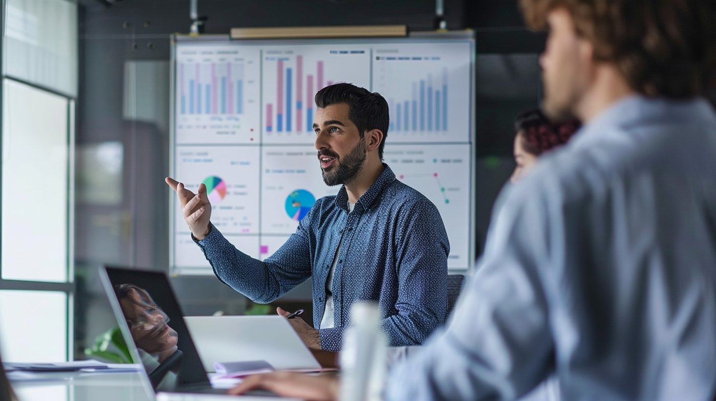 Equipo de ciencia de datos trabajando en un modelo de inteligencia artificial